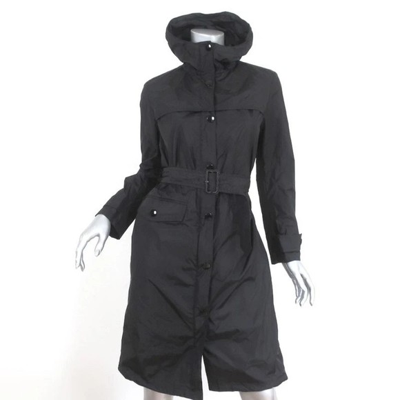 Prada Jackets & Blazers - Prada Nylon Trench Coat Black Size 36 Belted Lightweight Coat